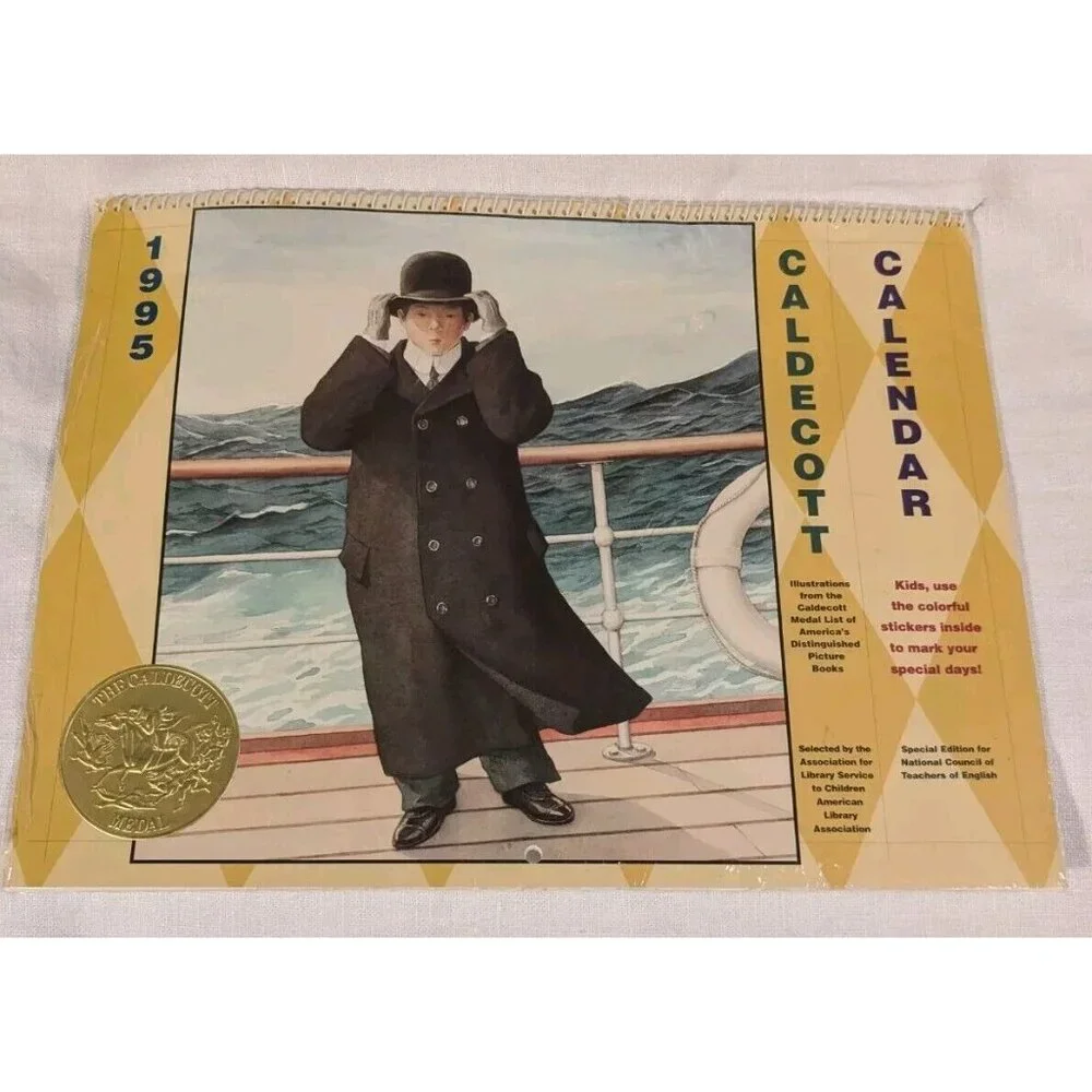 Caldecott Calendar Lot 1988 1990 1991 1992 1993 1995 Library Award Children Vtg